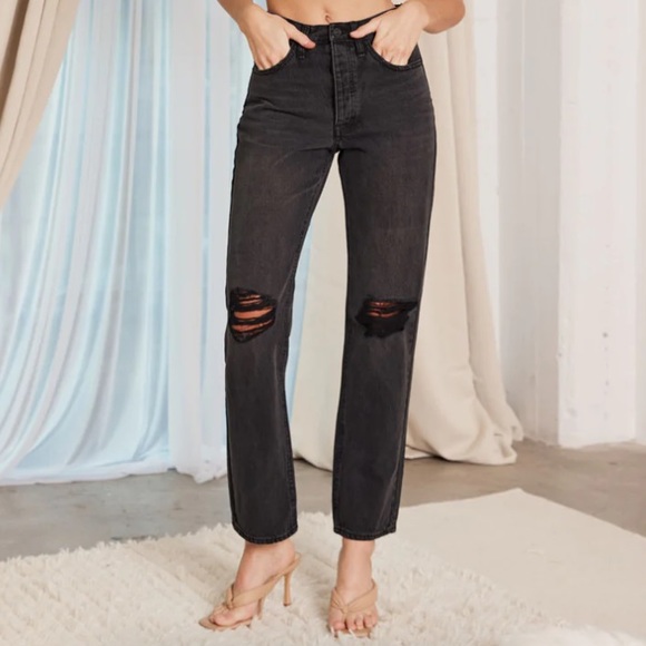 Kancan Dixon Ultra High Rise 90’s Boyfriend Jean Black 28 - Picture 2 of 15